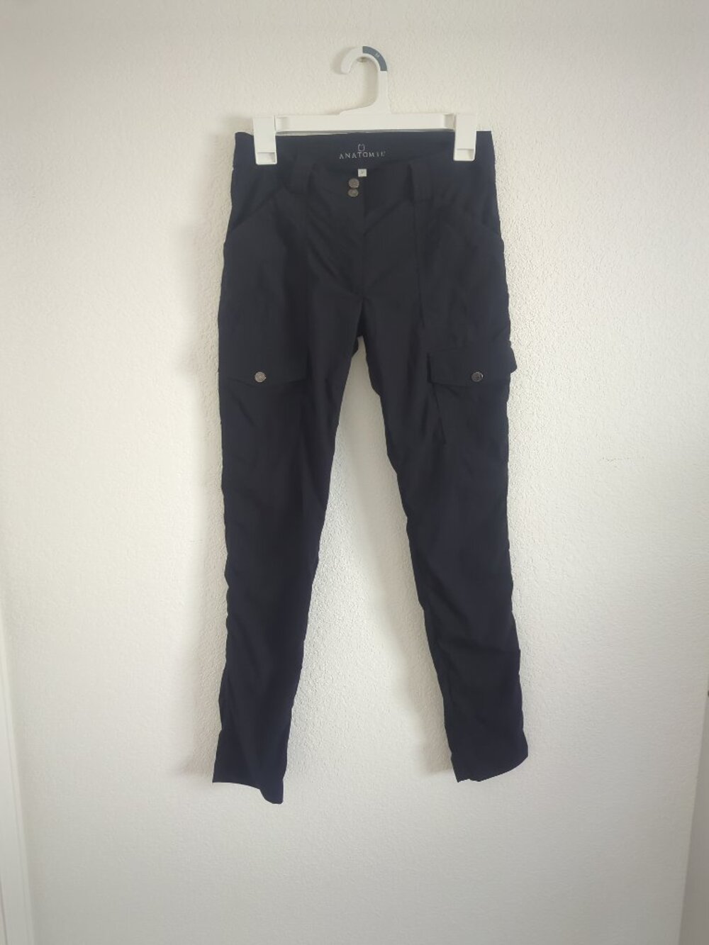 Anatomie Kate Cargo Pants Womens Small S Black Skinny Stretch Travel Lightweight